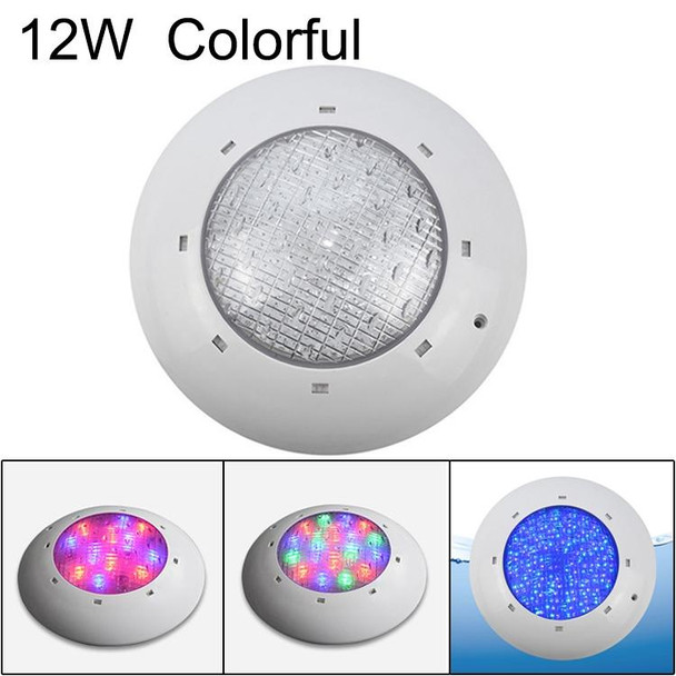 12W ABS Plastic Swimming Pool  Wall Lamp Underwater Light(Colorful)