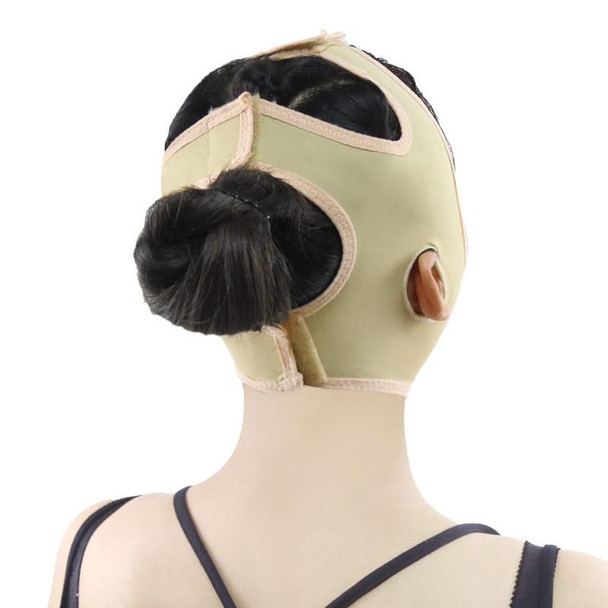 Lycra Flesh Color Breathable Skin Care And Lift Reduce Double Chin Mask Face Belt, Size: M