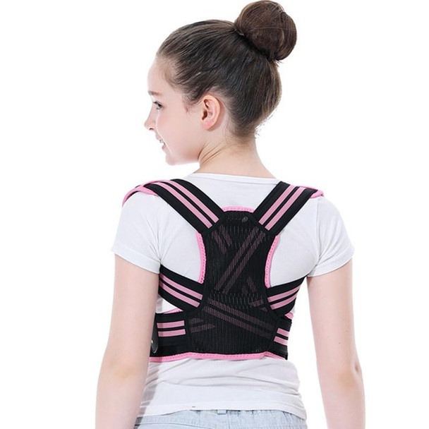 Children Kyphosis Correction Belt Strengthens Support and Fixes Straight Back Artifact, Size:S(Pink)