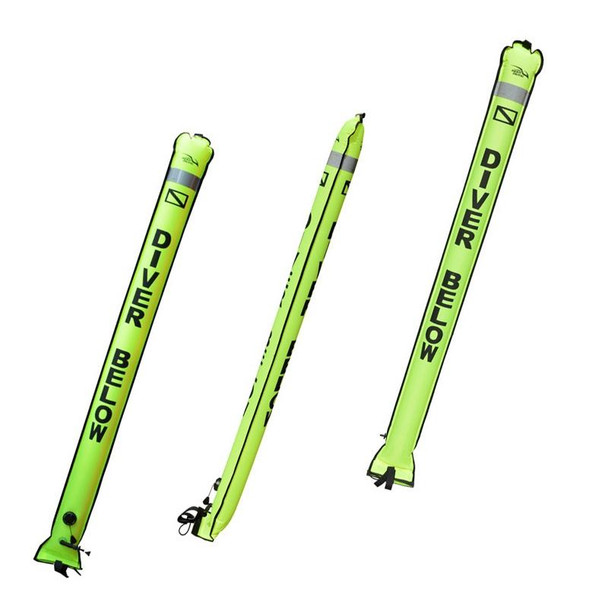 210D Nylon Automatic Seal Safety Signal Diving Mark Diving Buoy, Size:150 x 15cm(Fluorescent Yellow)