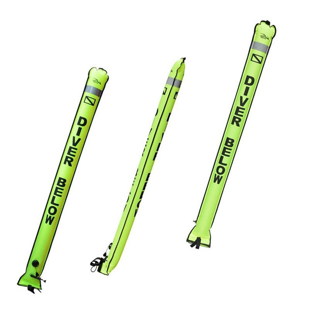 210D Nylon Automatic Seal Safety Signal Diving Mark Diving Buoy, Size:180 x 18cm(Fluorescent Yellow)