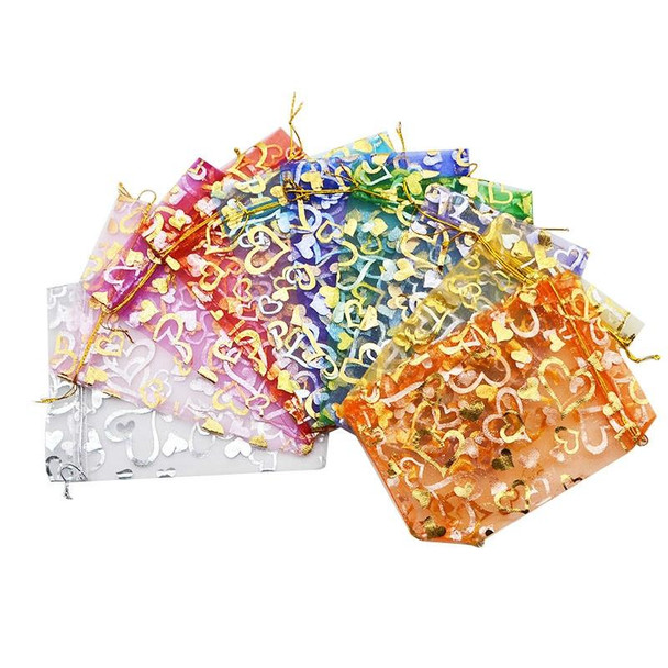 100 PCS Gift Pouches Bag Organza Bags Jewelry Candy Packaging Bags, Size:17x23cm(Dark Green)