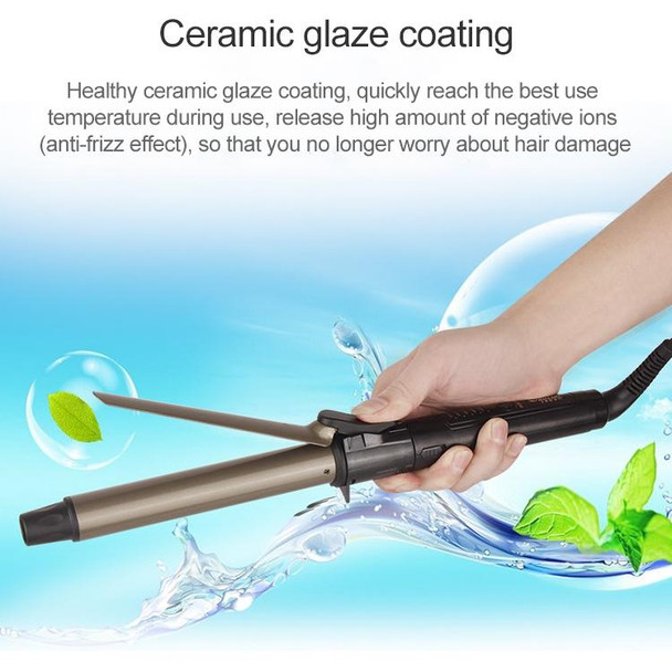 Nano Titanium Hair Curler with LED Digital Temperature Display, Size: 19mm, US Plug