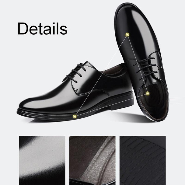 Suit Groomsmen Men Shoes Business Formal Casual Leather Dhoes, Size: 42(Black)