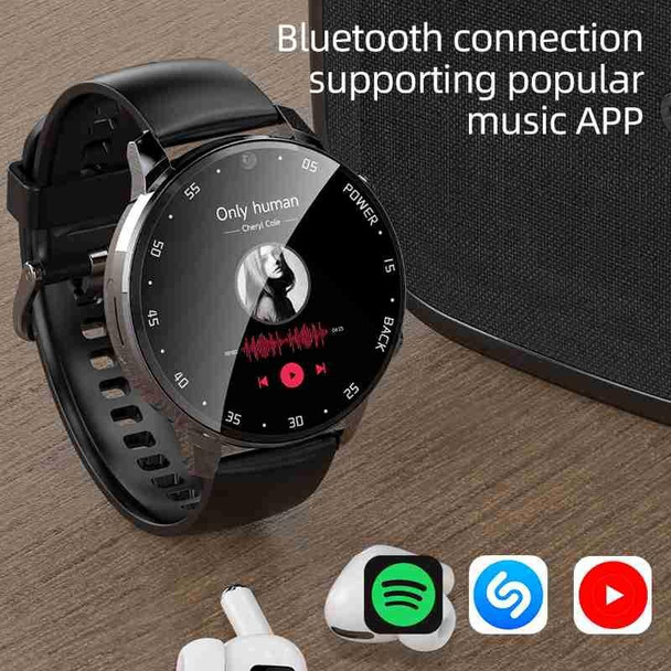 A3 1.43 inch IP67 Waterproof 4G Android 8.1 Smart Watch Support Face Recognition / GPS, Specification:4G+128G(Black)
