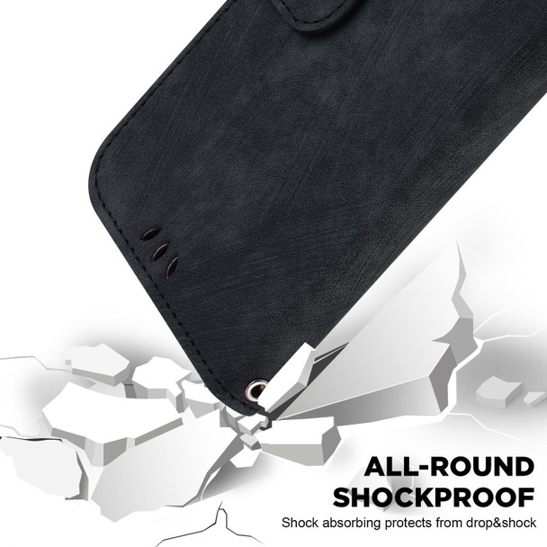 For Motorola Edge 40 Little Tiger Embossed Leatherette Phone Case(Black)