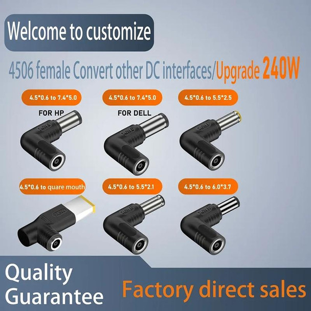 240W DC 4506 Female to DC 6037 Male Connector Power Adapter