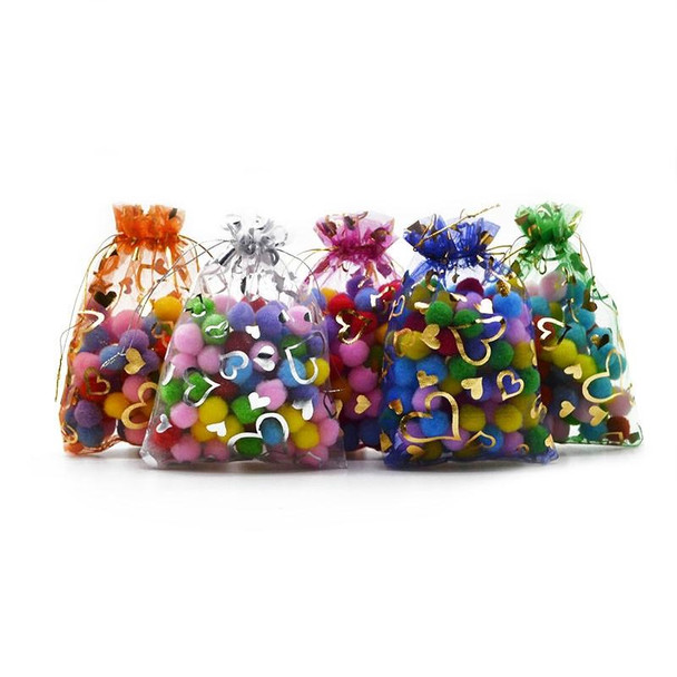 100 PCS Gift Pouches Bag Organza Bags Jewelry Candy Packaging Bags, Size:17x23cm(Orange)