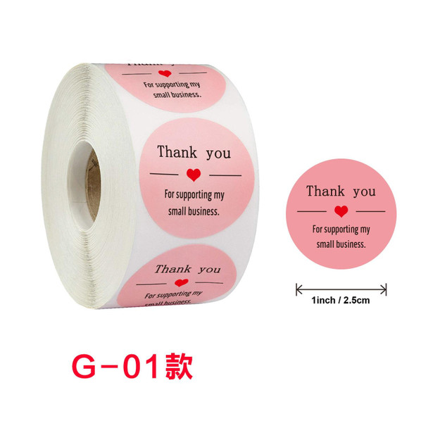 10 PCS Thank You Sticker Label, Size: 2.5cm / 1 inch(G-02)