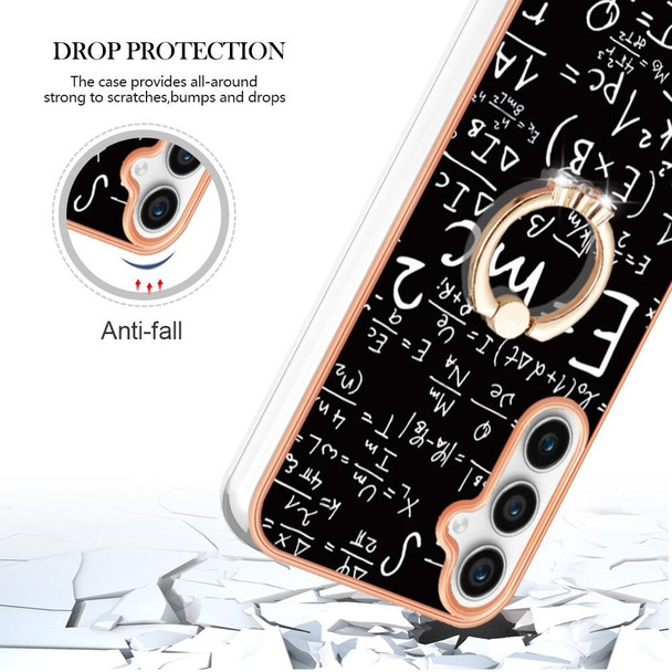 For Samsung Galaxy S23 FE 5G Electroplating Dual-side IMD Phone Case with Ring Holder(Equation)