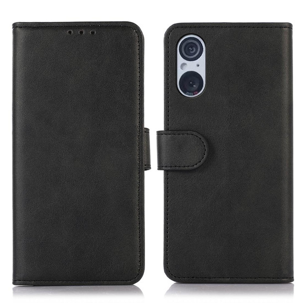 For Sony Xperia 5 V Cow Texture Leatherette Phone Case(Black)