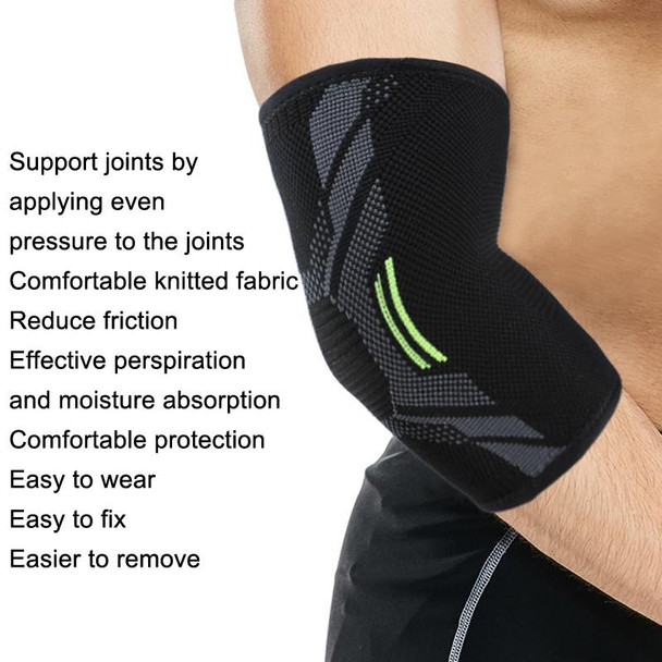 1 Pair Three-dimensional Compression Belt Tightens Comfortable Breathable Warm Elbow Pads(M)