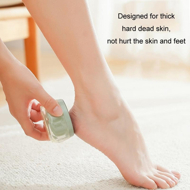 2 in 1 Double-sided Foot Grinder Crystal Glass Manual Epilator(Black)