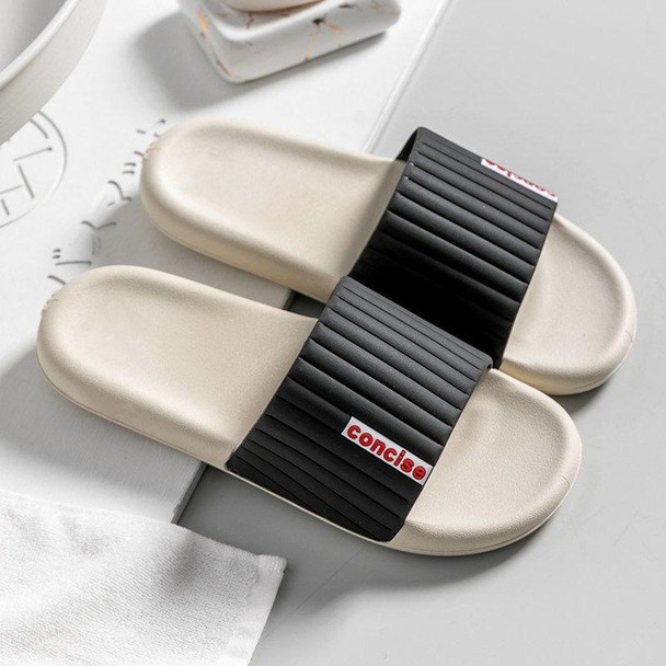 Men and Women Slippers Bathroom Bath Flip Flops Indoor Soft Sole Sandals, Size: 44/45(Black)