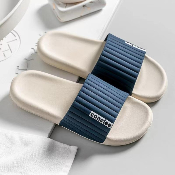 Men and Women Slippers Bathroom Bath Flip Flops Indoor Soft Sole Sandals, Size: 40/41(Dark Blue)