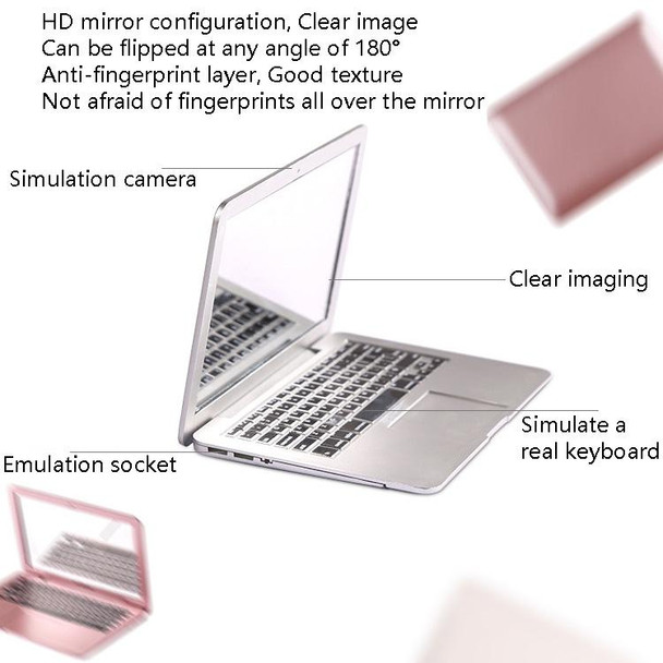 2 PCS Notebook Portable Mirror Desktop Single-sided Mirror(Silver)