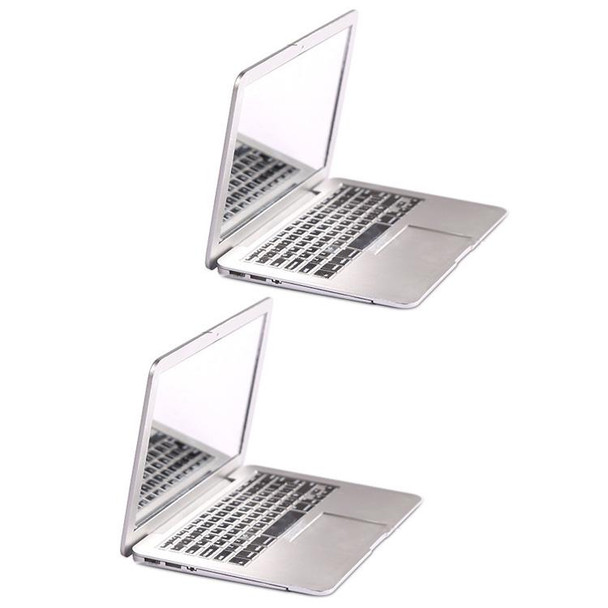 2 PCS Notebook Portable Mirror Desktop Single-sided Mirror(Silver)