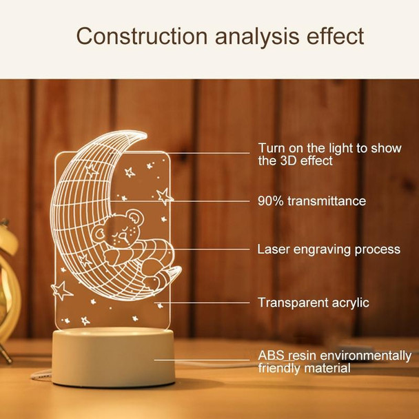 Spaceship Shape Creative Crack Touch Dimming 3D Colorful Decorative Night Light with Remote Control