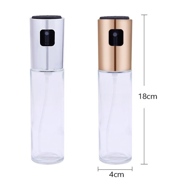 Kitchen Glass Olive Oil Spray Bottle Vinegar Oil Sprayer Seasoning Bottle(Gold)