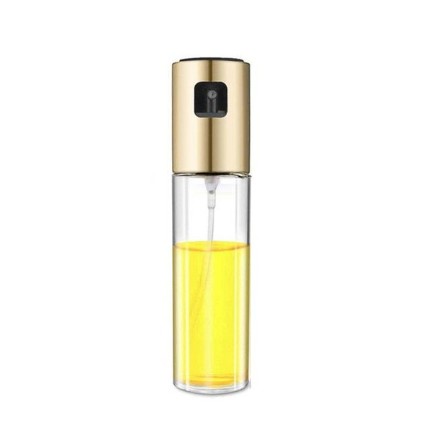 Kitchen Glass Olive Oil Spray Bottle Vinegar Oil Sprayer Seasoning Bottle(Gold)