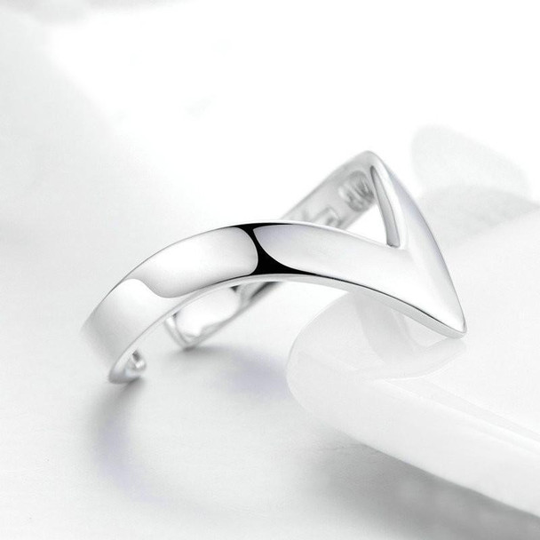 S925 Sterling Silver Ring Horn Point Opening Ladies Ring