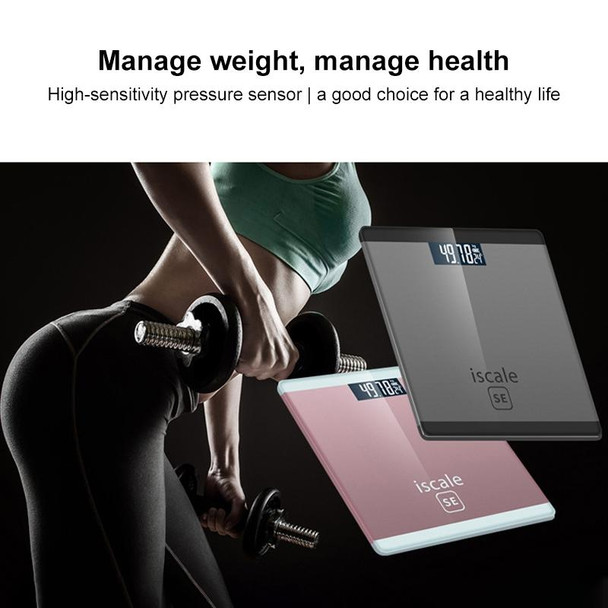 ISCALE SE Human Body Intelligent Electronic Scale Household Weight Scale Adult Body Fat Scale(Twilight Grey)