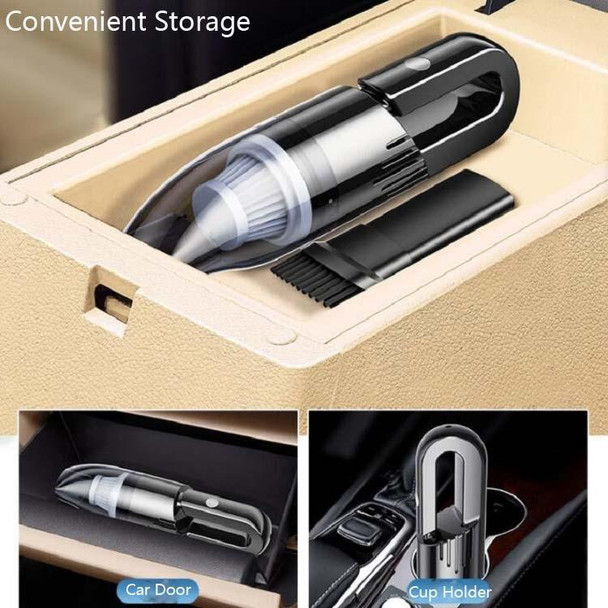 120W Car Vacuum Cleaner Car Small Mini Internal Vacuum Cleaner, Specification:Wireless, Style:With 2 PCS Filter Element+Storage Bag