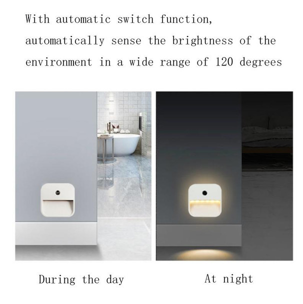 1 PC Light Control Smart Sensor Night Light Bedroom LED Light, US Plug, Style:Dimmable, Specification:6LED