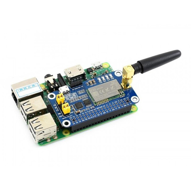 Waveshare LoRa HAT 433MHz Frequency Band for Raspberry Pi, Applicable for Europe / Asia / Africa