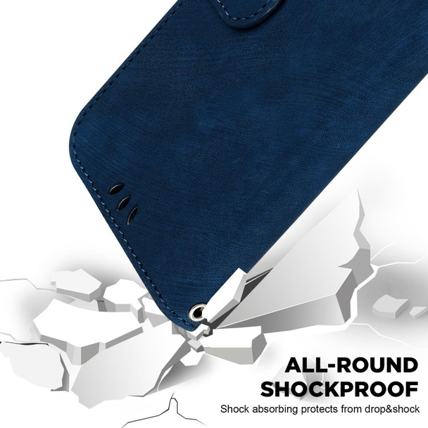 For Tecno Spark 10 Pro Little Tiger Embossed Leatherette Phone Case(Dark Blue)