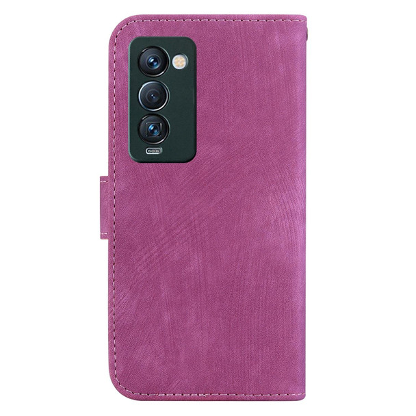 For Tecno Camon 18 Premier Little Tiger Embossed Leatherette Phone Case(Rose Red)