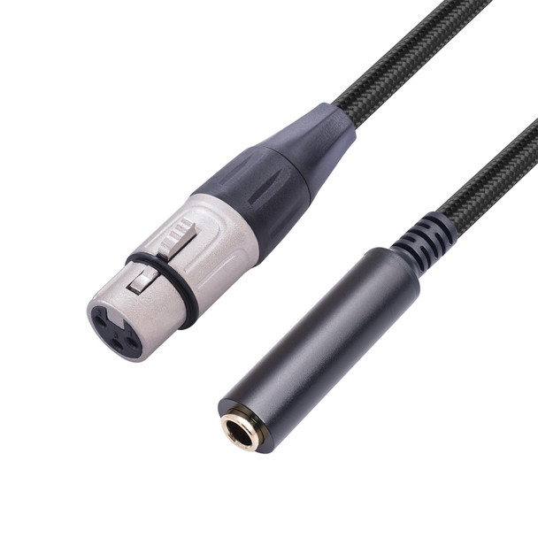 0.3m 6.35mm Female to XLR Female Microphone Audio Conversion Cable