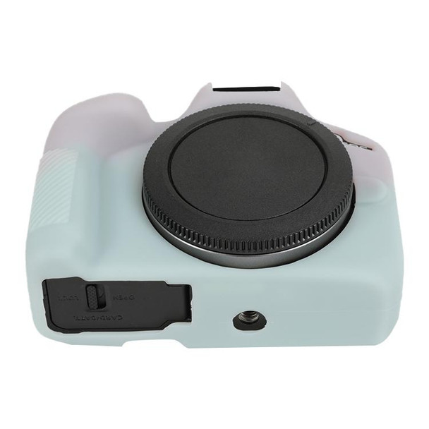 For Canon EOS R50 Soft Silicone Protective Case(Jello Pink Green)