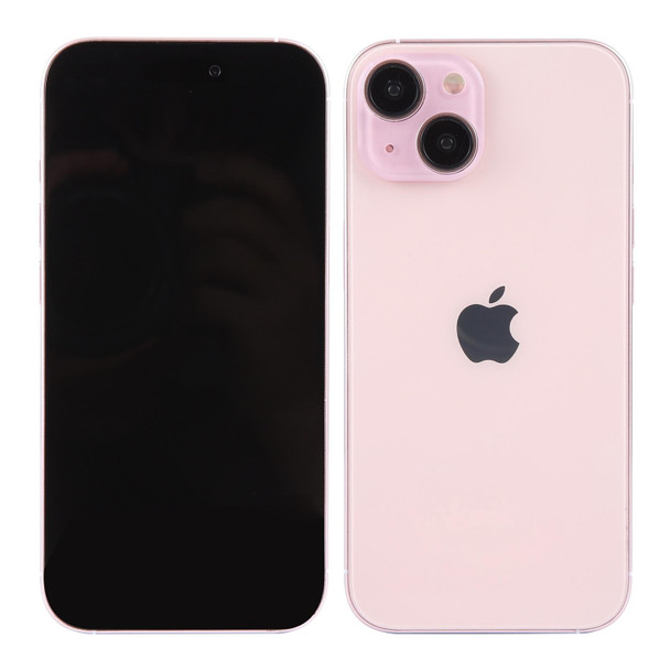 For iPhone 15 Black Screen Non-Working Fake Dummy Display Model (Pink)