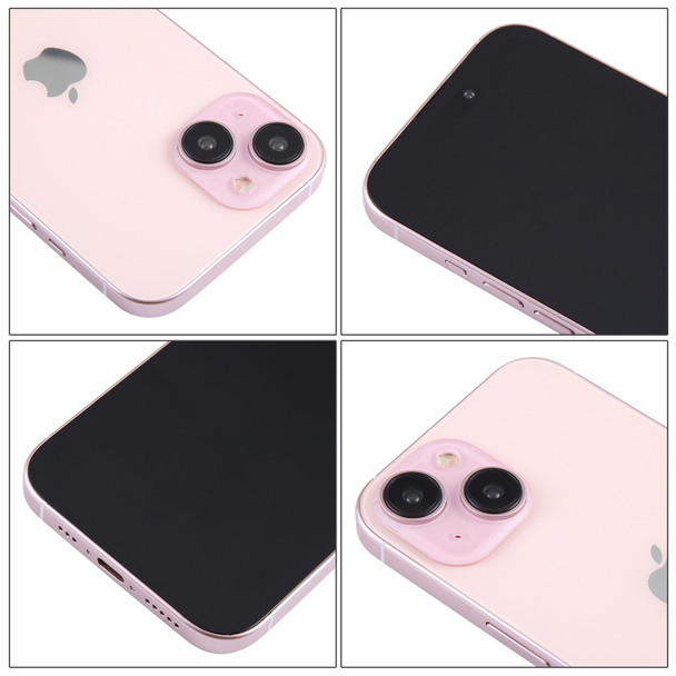 For iPhone 15 Black Screen Non-Working Fake Dummy Display Model (Pink)