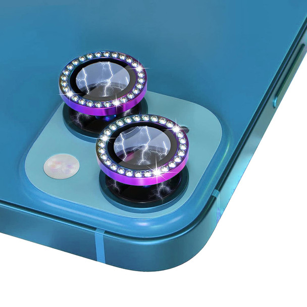 For iPhone 13 / 13 Mini NORTHJO Camera Lens Tempered Glass Metal Rhinestone Ring Film(Colorful)