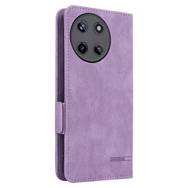 For Realme 11 5G / 11x Magnetic Clasp Leatherette Phone Case(Purple)