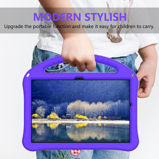 For Samsung Galaxy Tab A9+ EVA Shockproof Tablet Case with Holder(Purple)