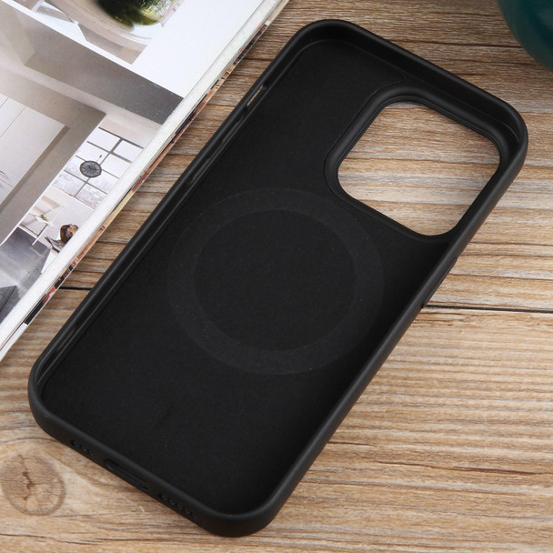 For iPhone 13 Pro Max MagSafe Liquid Silicone Phone Case(Black)