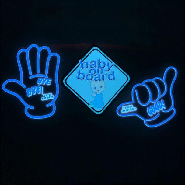 EL Luminous Car Stickers Cold Light Car Stickers Car Luminous Pattern Decoration(Take Care Not Delivered)