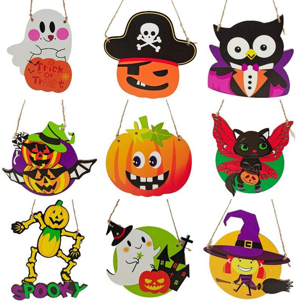 Halloween Decoration Pendants Holiday Scene Layout, Color: No.8
