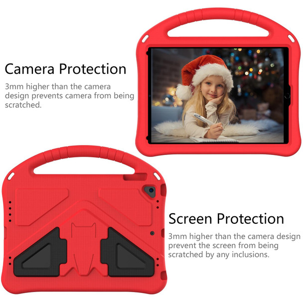 iPad Air/Air2/9.7(2018)&(2017) EVA Flat Anti Falling Protective Case Shell with Holder(Red)