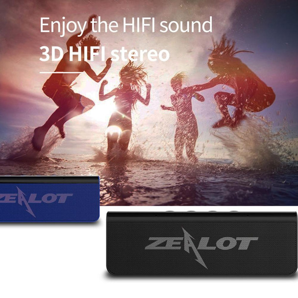 ZEALOT S31 10W 3D HiFi Stereo Wireless Bluetooth Speaker, Support Hands-free / USB / AUX / TF Card (Blue)