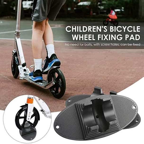 Scooter Fixed Parking Rack Children Bicycle Wheel Pad(Black)