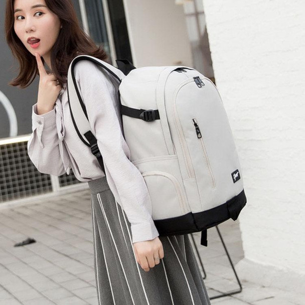 1107 Student Bag Leisure Backpack(Gray)