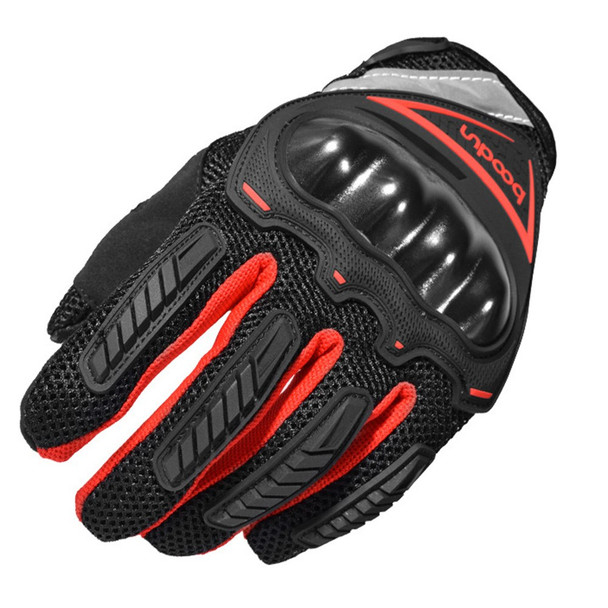 BOODUN 4281098 Full Finger Bicycle Anti-slip Gloves Wear-resistant Gloves Anti-Collision Hands Protectors with Reflective Stripes for Cycling Riding 