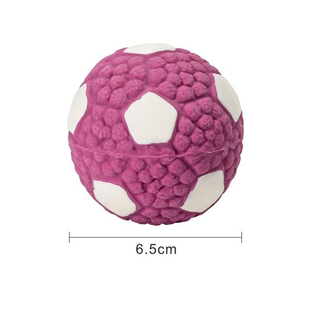 Dog Toy Latex Dog Bite Sound Ball Pet Toys, Specification: Small Football (Purple)