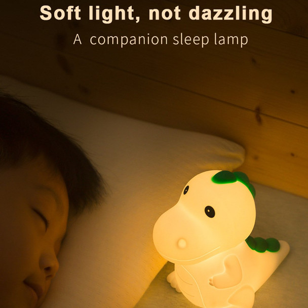 Dinosaur Night Light USB Rechargeable Touch Sensor Silicone Bedside Lamp for Kids