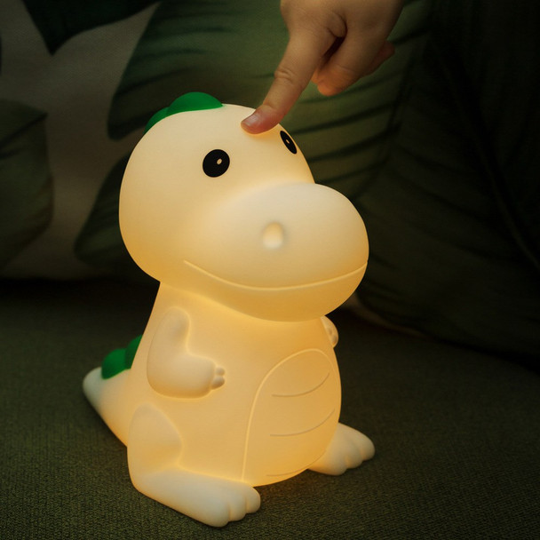 Dinosaur Night Light USB Rechargeable Touch Sensor Silicone Bedside Lamp for Kids