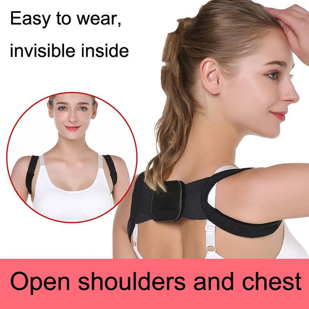 3 PCS Invisible Breathable Anti-hunchback Posture Correction Belt, Size: M(Black)